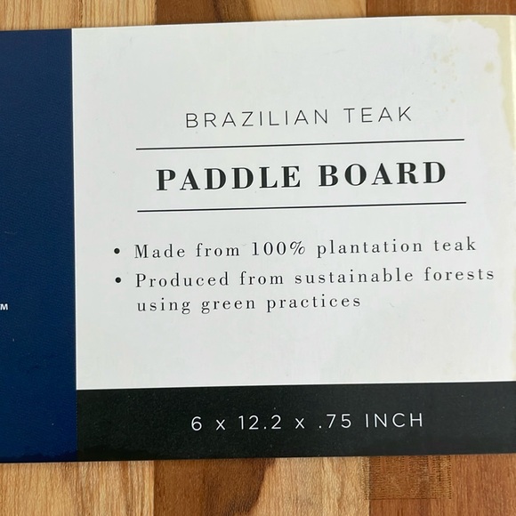 Brazilian Teak Paddle Board Cutting Board! NWT! - Picture 2 of 11